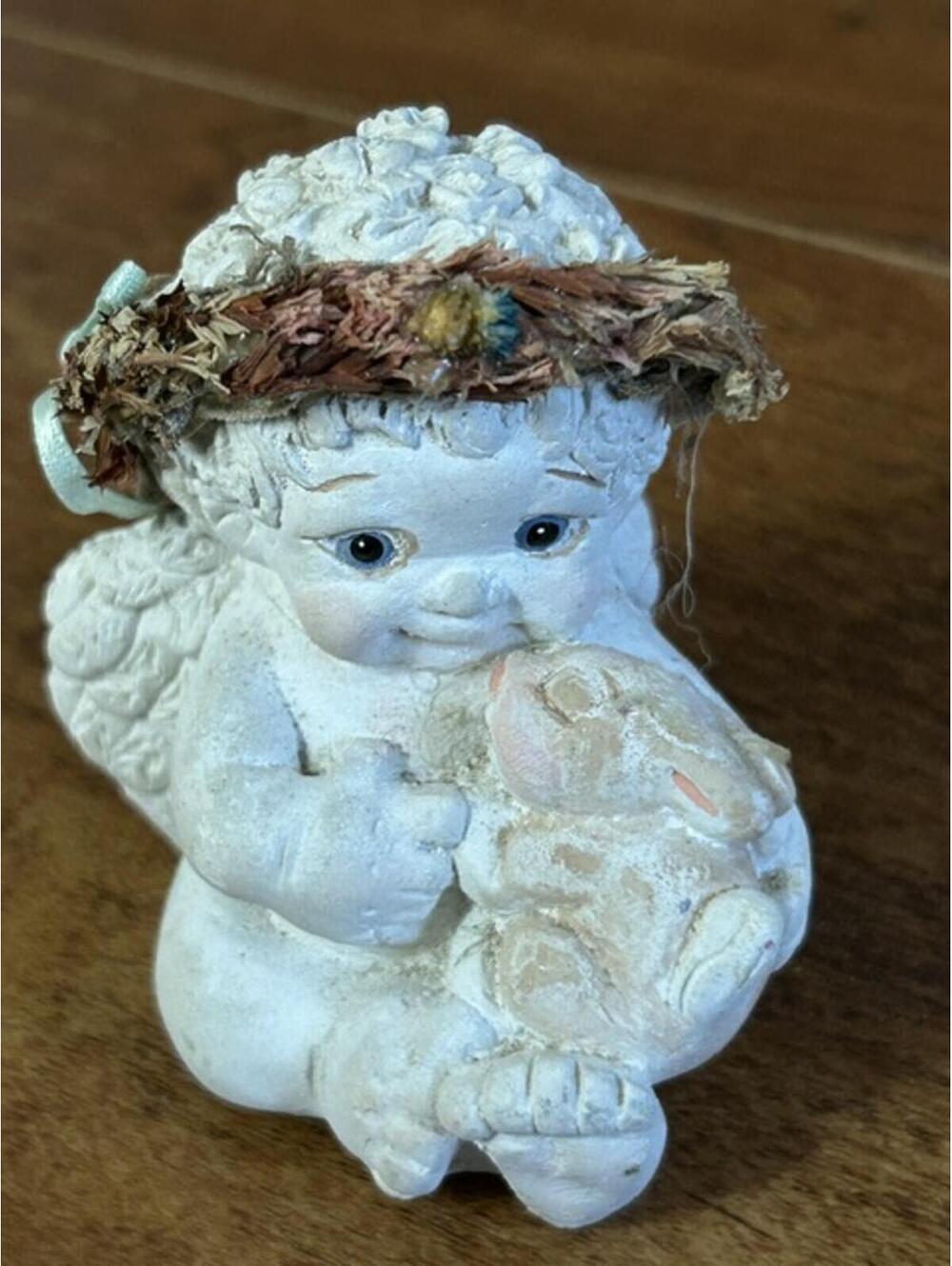 1994 Dreamsicle Bunny Angel Figurine Made in Mexico